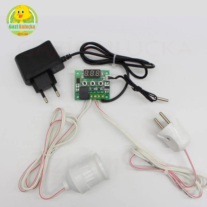 Dijital Termostat Hazır Civciv Kafes Kümes Isıtma Sistemi Ana Kucağı Seti