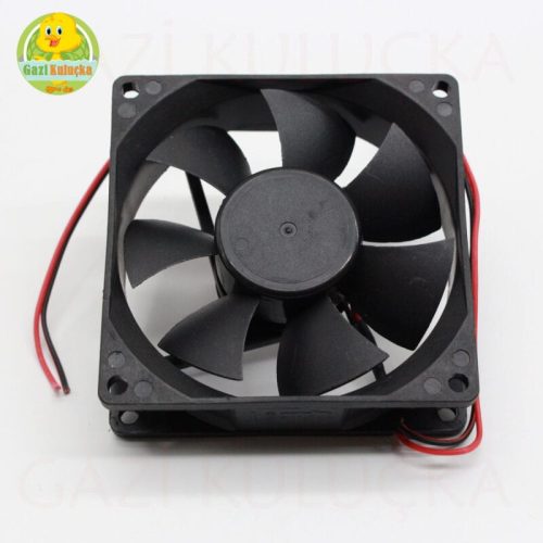 Tidar 80x80x25mm 12v Kare Plastik Kuluçka Kabin Tahliye Fanı