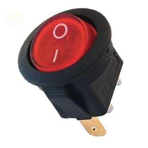 Kırmızı Yuvarlak Işıklı Aç Kapa Düğme ON-OFF Yuvarlak Işıklı Düğme