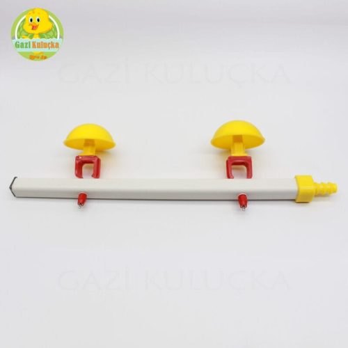 Alternative view of 2 Çanaklı Pvc Nipel Suluk Sistemi Civciv Tavuğa Uygun Tasarım