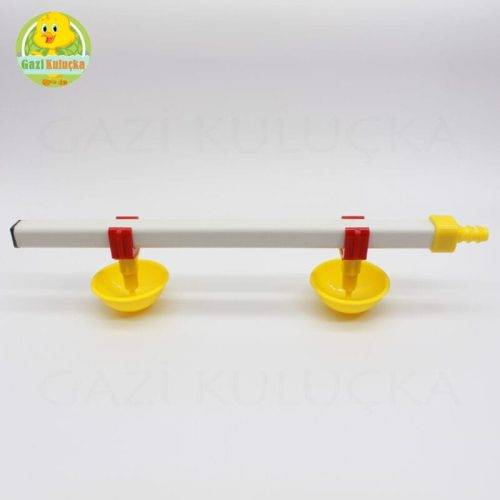 2 Çanaklı Pvc Nipel Suluk Sistemi Civciv Tavuğa Uygun Tasarım