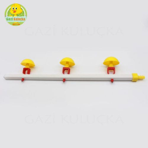 Alternative view of 3 Çanaklı Pvc Nipel Suluk Sistemi Civciv Tavuğa Uygun Tasarım