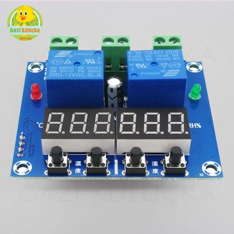Kuluçka Termostat Sıcaklık / Nem Kontrol XH-M452 / 12v 10A Adaptor İle Çalışır - Görsel 3