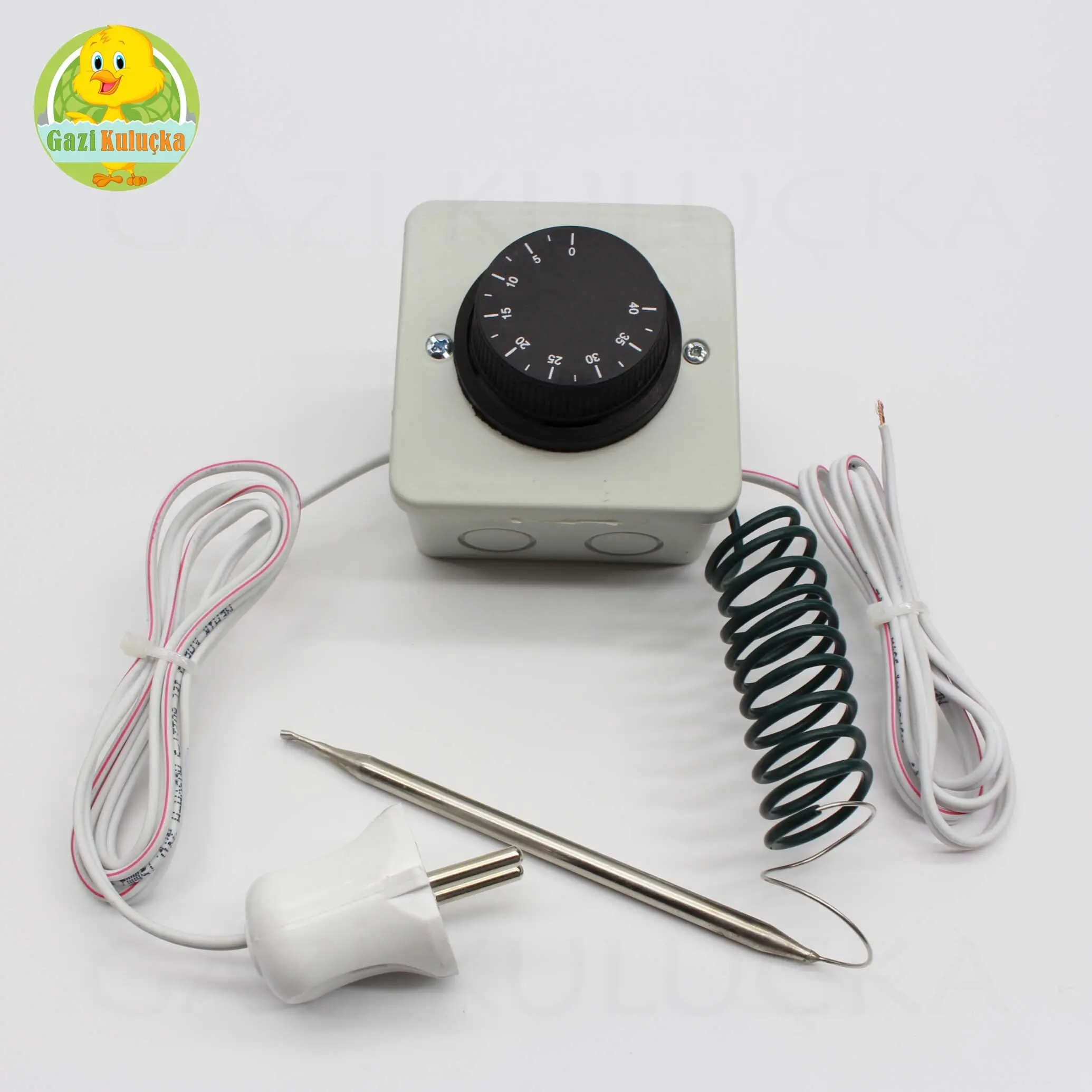Analog Ayarlı Gazlı Termostat 0-40 Ayarlayan Civciv Kafes Isıtma