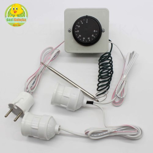 Alternative view of Termostat Kontrollü Sarkan 2 Duyu Seti Hayvan Civciv Kafes Isıtma