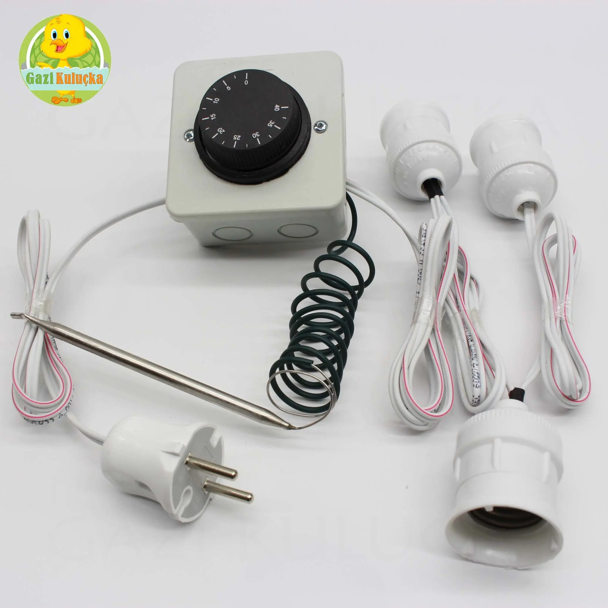 Termostat Kontrollü Sarkan 3 Duyu Seti Hayvan Civciv Kafes Isıtma Sistemi - Görsel 3