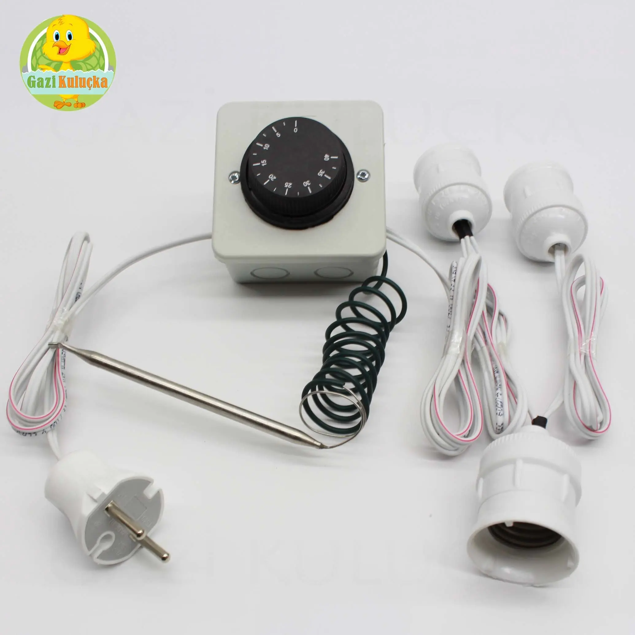 Termostat Kontrollü Sarkan 3 Duyu Seti Hayvan Civciv Kafes Isıtma Sistemi - Görsel 2