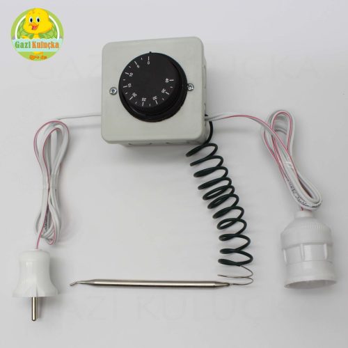 Alternative view of Termostat Kontrollü Sarkan 1 Duyu Seti Hayvan Civciv Kafes Isıtma