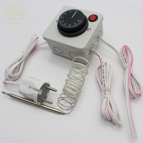 Termostat Isıtma Kontrollü Düğme İle Yanan Lamba Çıkışlı Hayvan Kümes Kulübe Isıtma Ana Kucağı