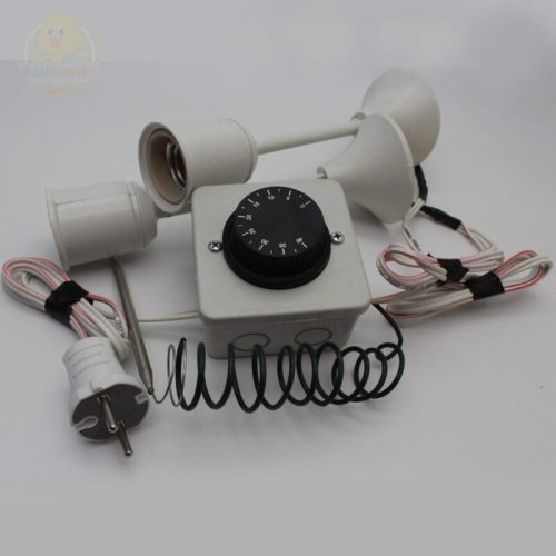 Alternative view of Termostat Kontrollü Uzun 2 Seramik Duyu Seti Civciv Hayvan Kafes Kümes Isıtma Sistemi