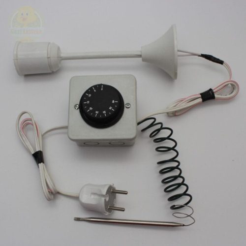 Termostat Kontrollü Uzun 1 Seramik Duyu Seti Civciv Hayvan Kafes Kümes Isıtma Sistemi