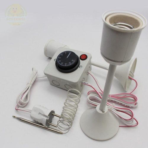 Termostat Kontrollü Düğmeli Yanan 1 Lamba Çıkışlı 1 Uzun Duyu Seti Hayvan Tarantula Böcek Sürüngen Isıtma Sistemi