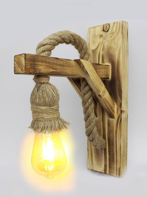 Aplik Ahşap Duvar Lambası İçin Avize Ev Cafe Otel Restoran Dekor Avizesi Aydınlatma