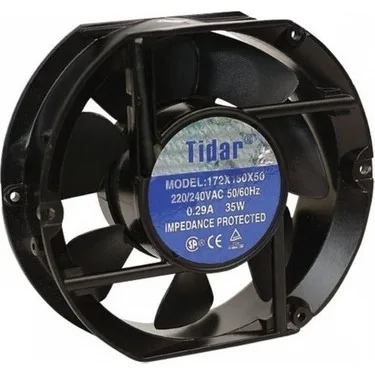 Tidar 172x150x50mm 220V Oval Fan Kabin Kuluçka Kümes Fanı