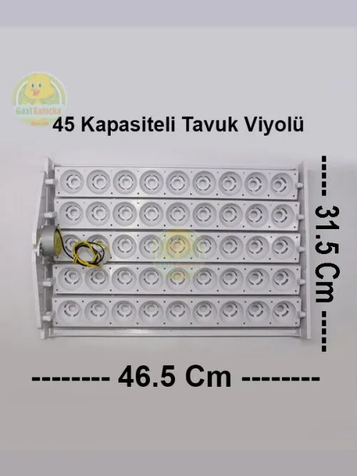 Alternative view of Kuluçka Yumurta Gelişim Viyolü 45'lik Tavuk Otomatik ( 1/2,5 Rpm 4 Watt )