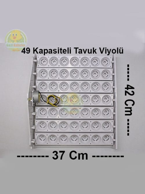 Alternative view of Kuluçka Yumurta Gelişim Viyolü 49'luk Tavuk Otomatik ( 1/2,5 Rpm 4 Watt )