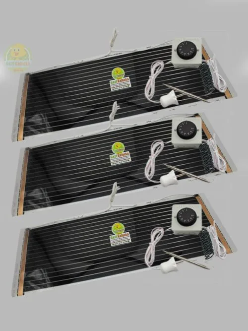 Rexva Analog 3 Termostatlı Karbon Isıtıcı 25 x 80 CM Bakır Kablolu 3 Adet Karbon