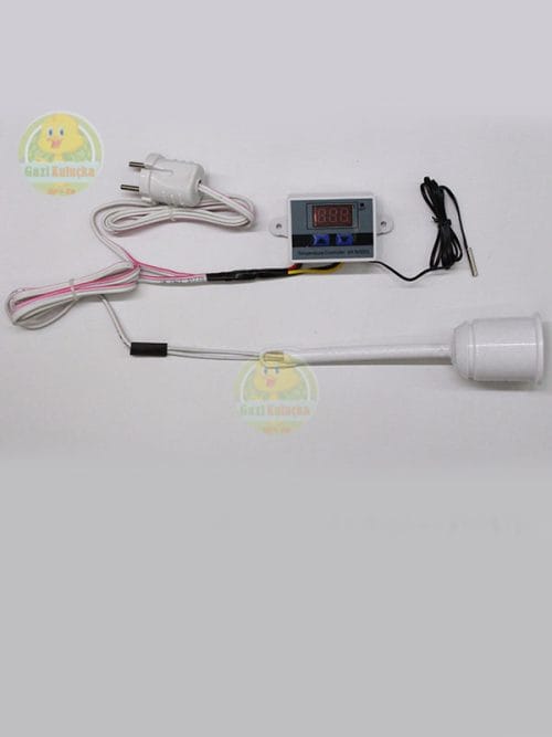 Dijital Termostat Kullanıma Hazır 1 Uzun Seramik Duy Isıya Dayanıklı Kontrol Cihazı W3001