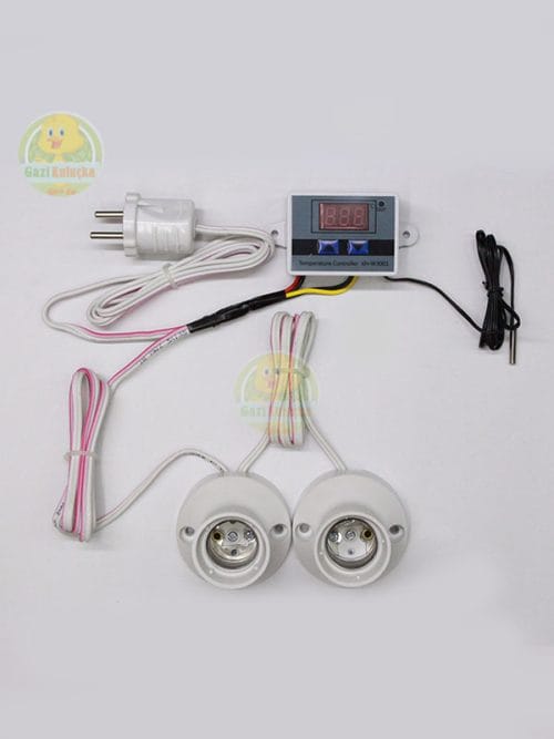 Dijital Termostat Kullanıma Hazır 2 Duvar Duy Kablolu Fişli Isı Kontrol Cihazı W3001