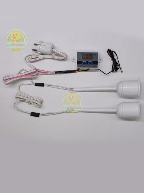 Dijital Termostat Kullanıma Hazır 2 Uzun Seramik Duy Isıya Dayanıklı Kontrol Cihazı W3001